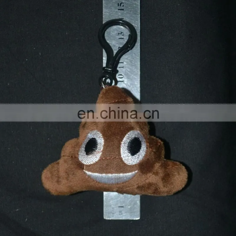 new developed 6 designs of plush poo emoji carabiner keychain