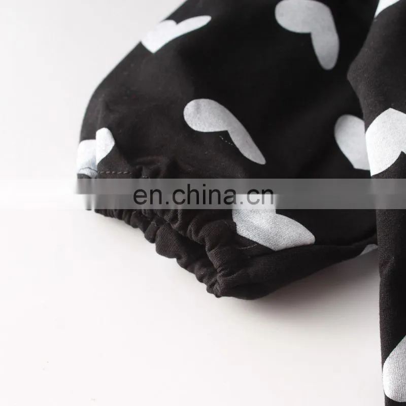 Lovely Infatns Clothes Fleece Full Sleeve Peach Heat Printed Baby Girls Hoodie Romper