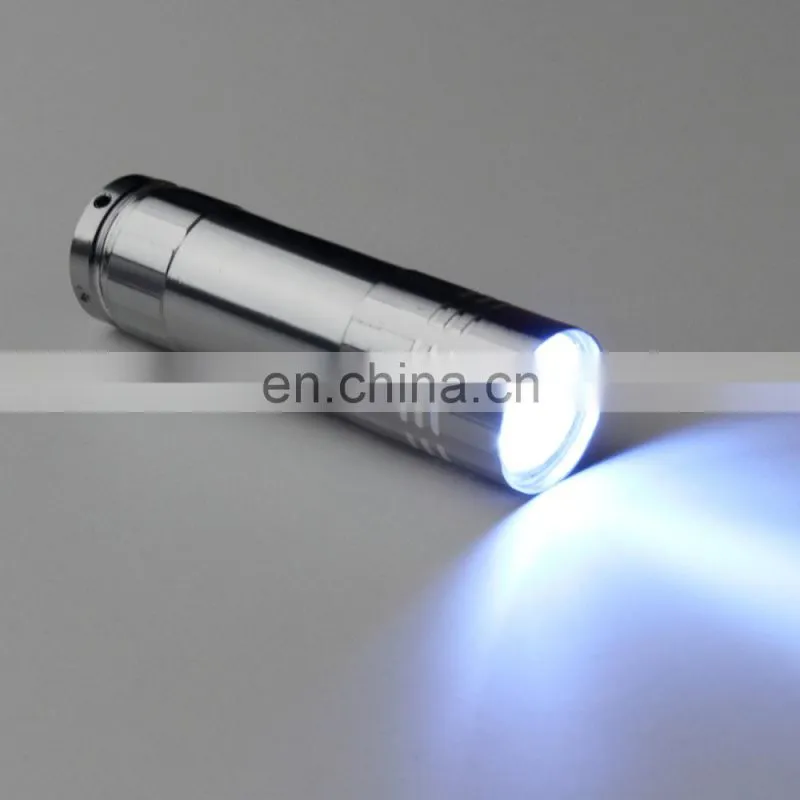 Portable Emergency Camping Lamp Light Mini Classic 9 LED Aluminum Rechargeable Flashlight Lamp LED Flashlight Torch