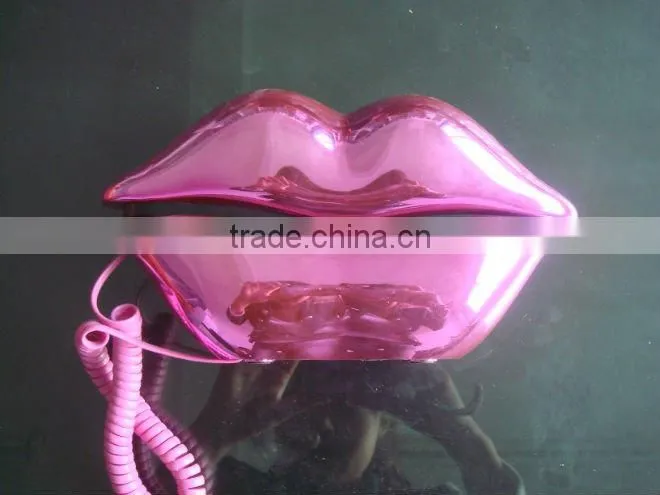 Cartoon telephone in lovely lip shape telephone