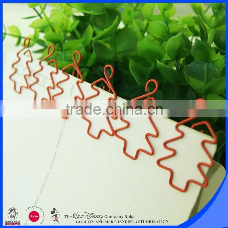 Christmas tree design paper clip metal spring clips