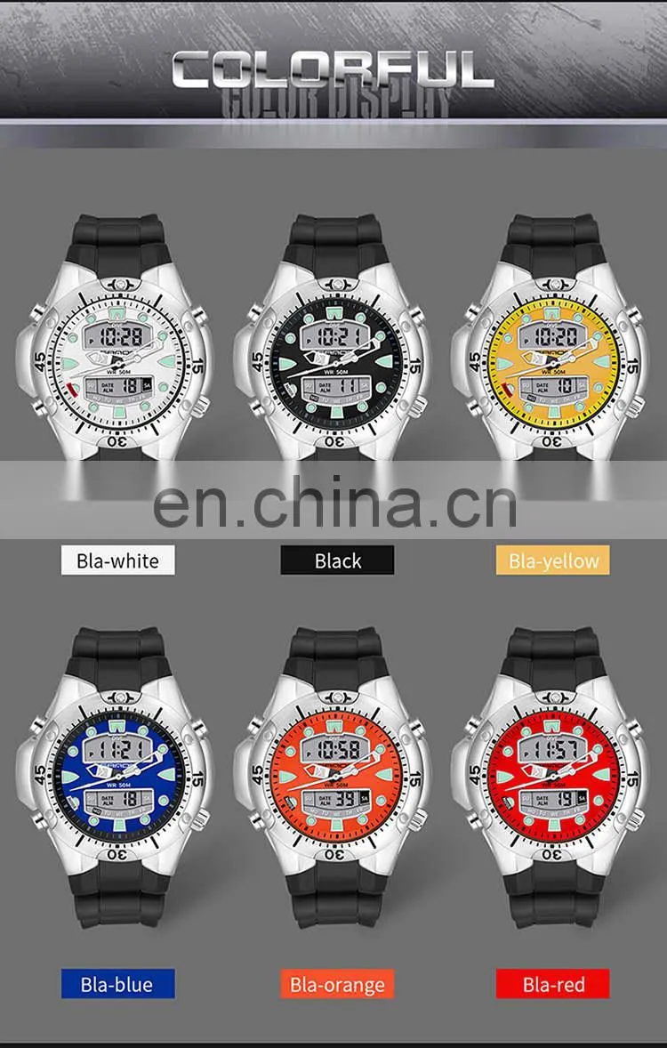 Sanda 3009 New Design Men LED Digital Watch Functional Waterproof Sport Watches Hip Hop