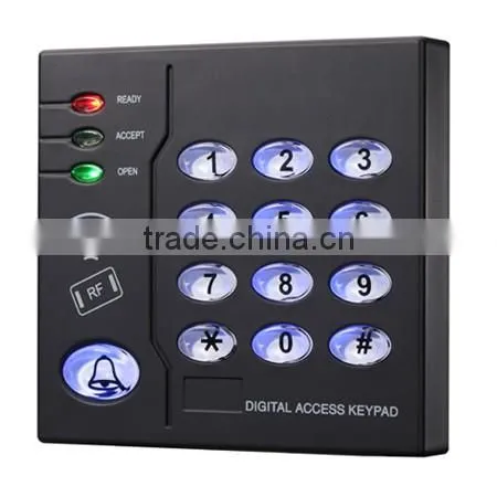 HSY-S211 Wiegand input 6500 Users Luminous Keyboard Smart Card Password Contactless RFID Stand-alone Access Control System