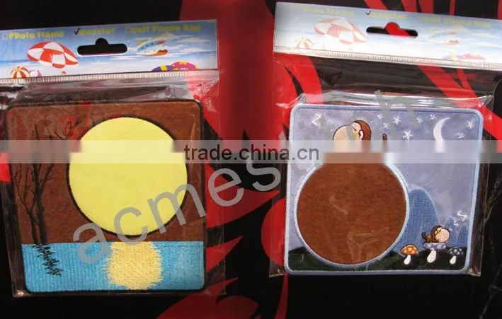 New design Cup pad / 3d embroidered satin cup mat/ lovely cup mat