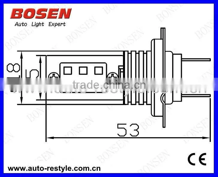 12w auto led lamp fog light sumsung chip 500lm H7,H10/9145,H4,H8,H11,9005(HB3/9011),9006(HB4/9012/9040)