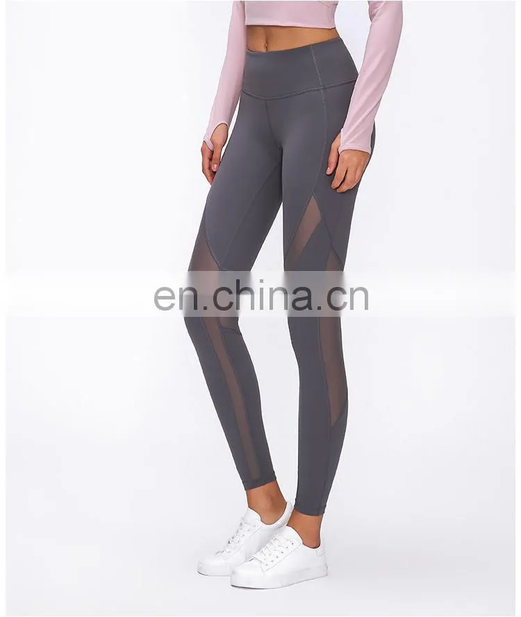 Clothes Fitness Wear Wholesale Women Mesh Yoga Pants Leggings Newest Ready to Ship Private Label High Quality Fabric Sportswear