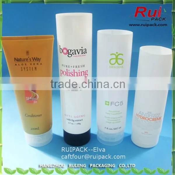 150ml 200ml plastic cosmetic cream tube packing, LDPE hand cream tube, cosmetic plastic soft tube with screw cap