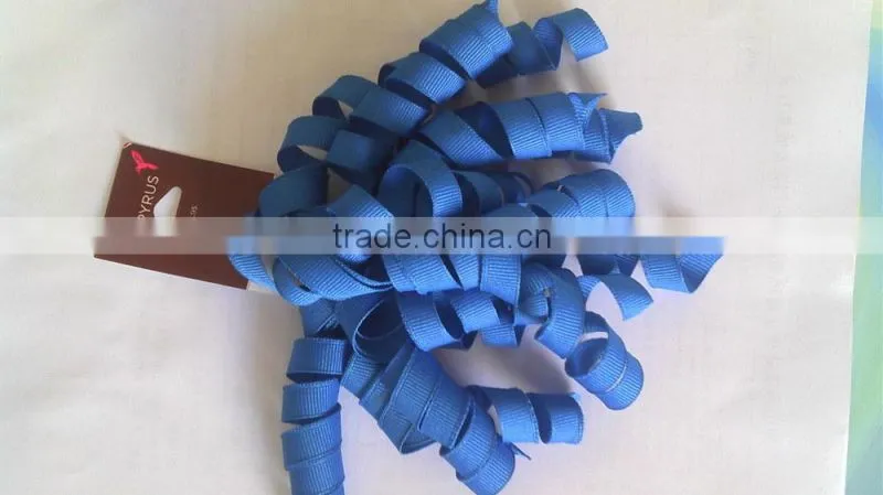 Christmas Printed Grosgrain Curly Ribbon, Fabric Present Bow, Woven Gift Wrapping Curling Ribbon Bow for Everyday Decorate