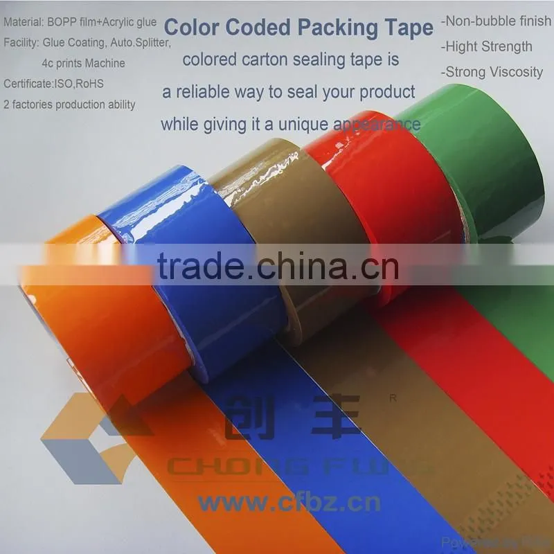 BOPP Color transparent Packing Tape for Carton Sealing/Gift Packaging /OPP Adhesive Tape