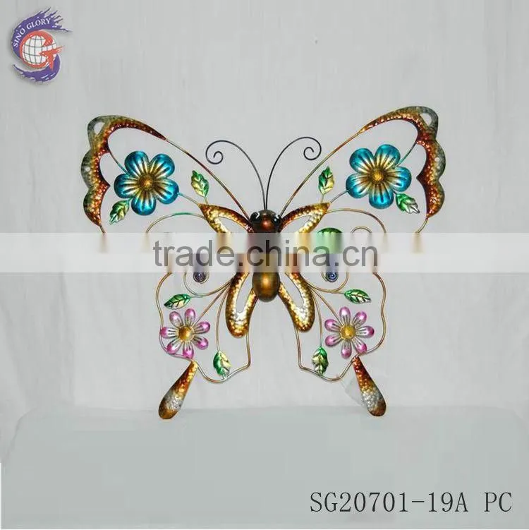 metal brown butterfly wall hanging decor