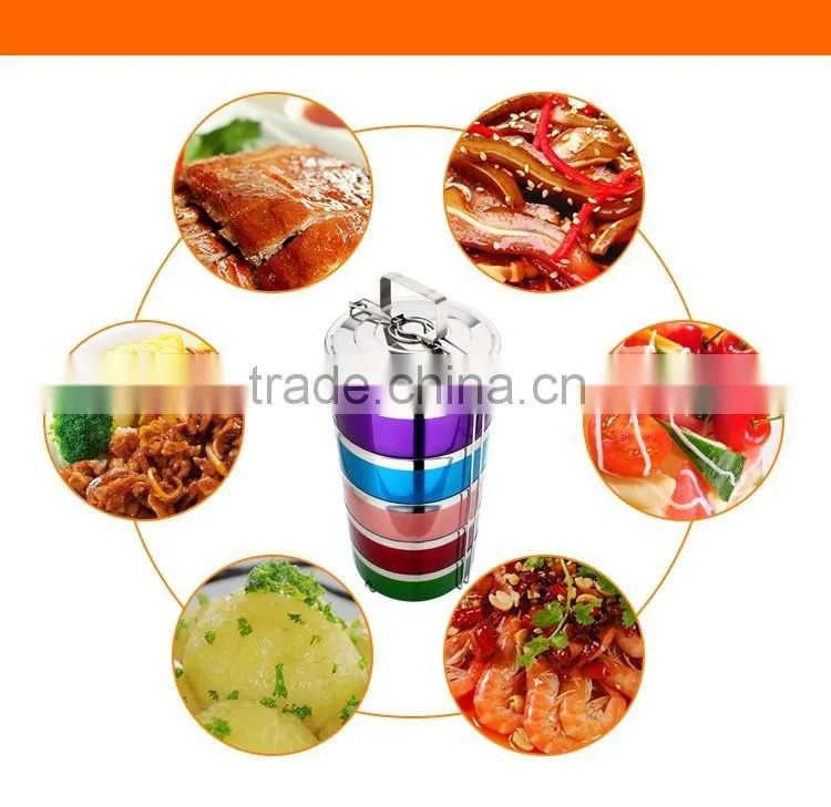 caitang stainless steel hot food thermal carrier box/ tiffin lunch box/ Portable hand pot