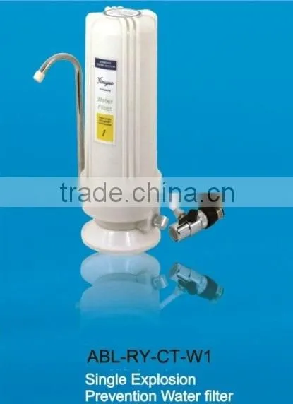 single explosion prevention counter top household water filter