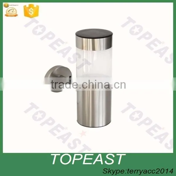 Solar Powered LED Wall Path Wall Light Stainless Steel Sensor Motion Lamp