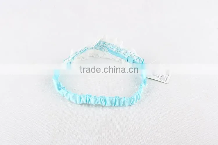 2015 Girl Hair Bands Baby Girl Lace Elastic Headband With Diamante