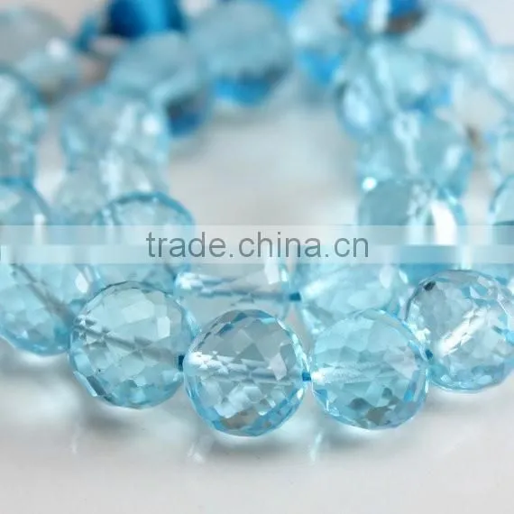 Blue Topaz Faceted Beads