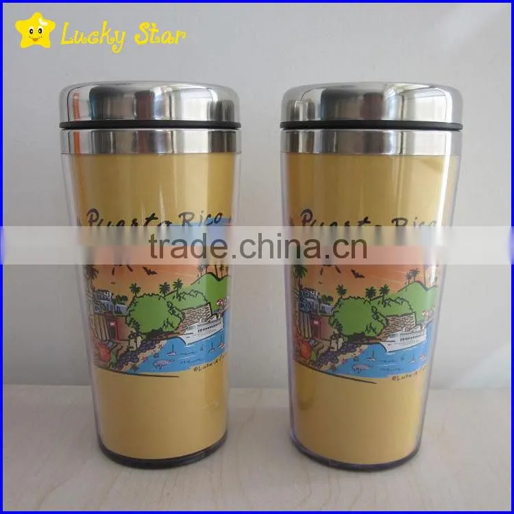 16OZ Travel car Mugs with all kinds of paper inserts FDA standard