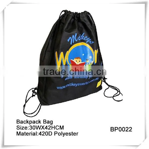 Cute Strong Polyester Nylon Drawstring Backpack Bag