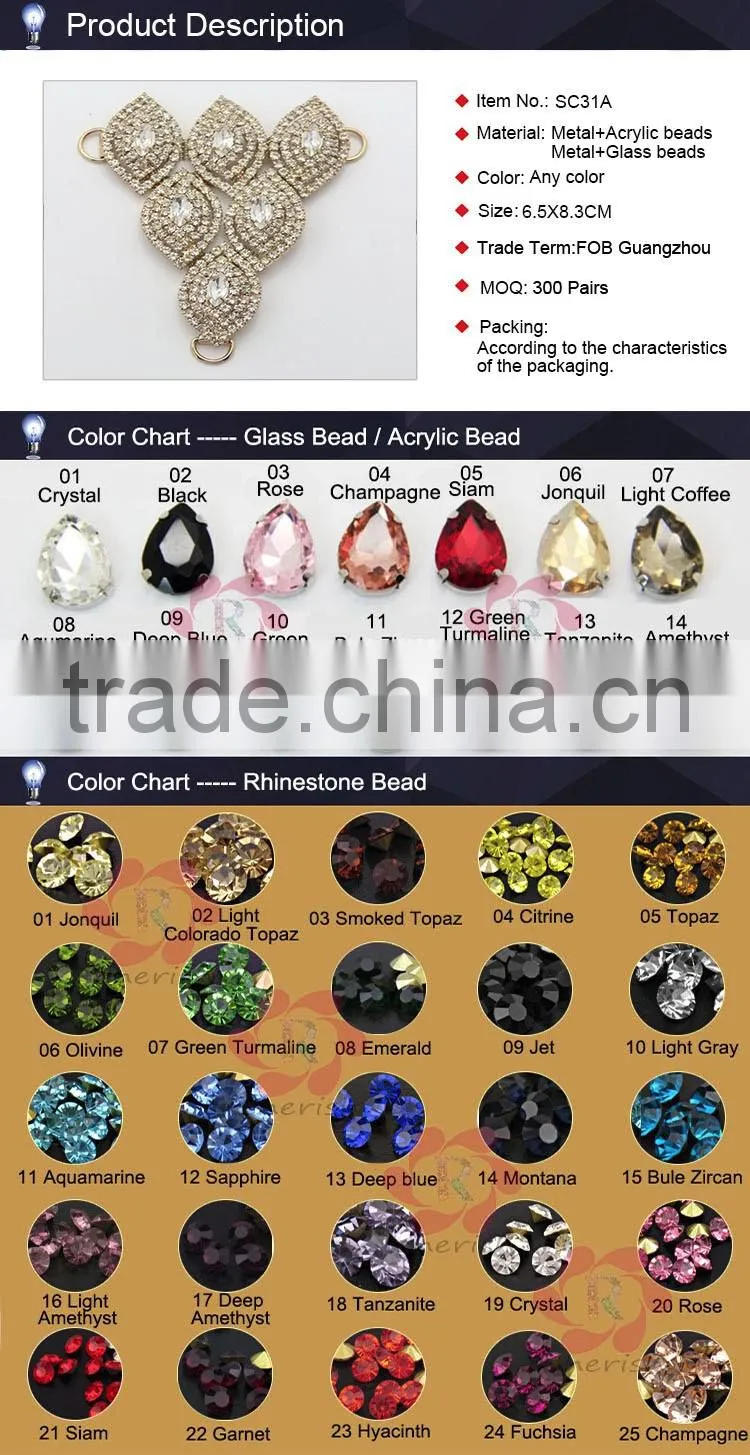 2016 New Selling Women's Silver Triquetrous Shape Flat Heel Flip Flop Thong Sandal Buckle Rhinestones Chain