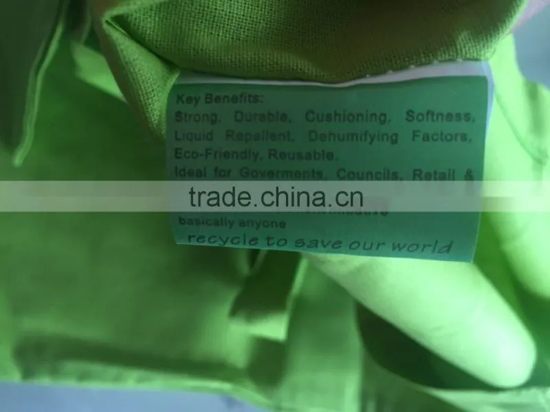 green cotton promotion bag