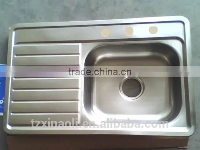 80x50cm XAL8050ER stainless steel kitchen sink single bowl Brushed finish south america