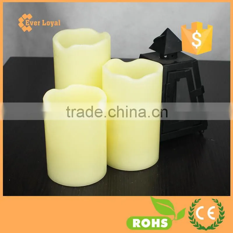 Traditional Pure White LED Candles With Flickering Candle Flame Battery Operated Light