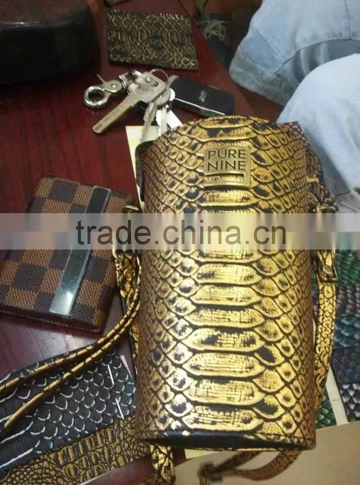 pu material snakeskin leather fabric refelective effect pu synthetic leather for bags shoes