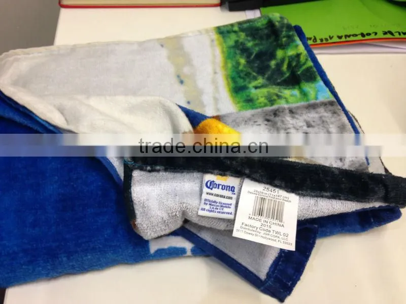 Promotional Custom Microfiber Sublimation Beach Towel