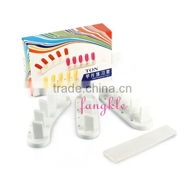 New Plastic Nail Art Tips Display Practice Frame Holder Tool 3pcs Per Set