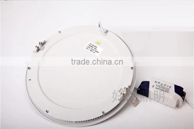 Ultra-thin LED panel lights 15w 1350LM Round Mini Dimmable LED Ceiling Light 185mm Hole Size