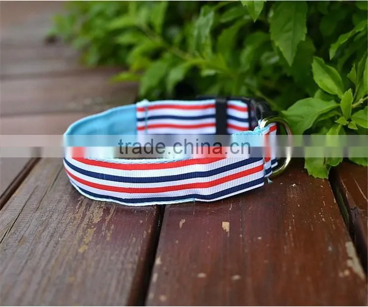 Sailor Stripe LED Luminous Pet Dog Collar 3 size for Large and Small Dogs Puppy LED Flashing Collar Safety Night
