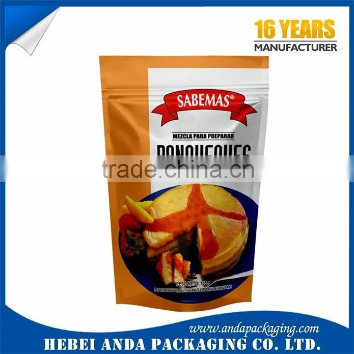 Custom Printing Aluminum Foil Zip Lock Bag Stand up Pouch with Zipper/ Whey Protein Plastic Zipper Bag/ Snack Food Ziplock Bag
