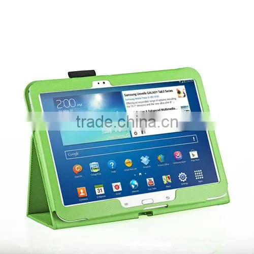Green NEW flip leather case for Samsung GALAXY Tab 3 10.1 P5200