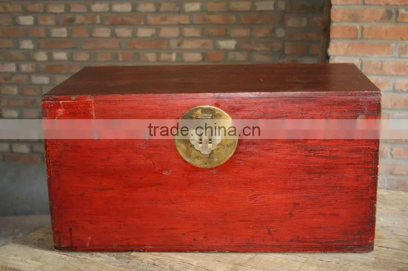 chinese antique red storage box