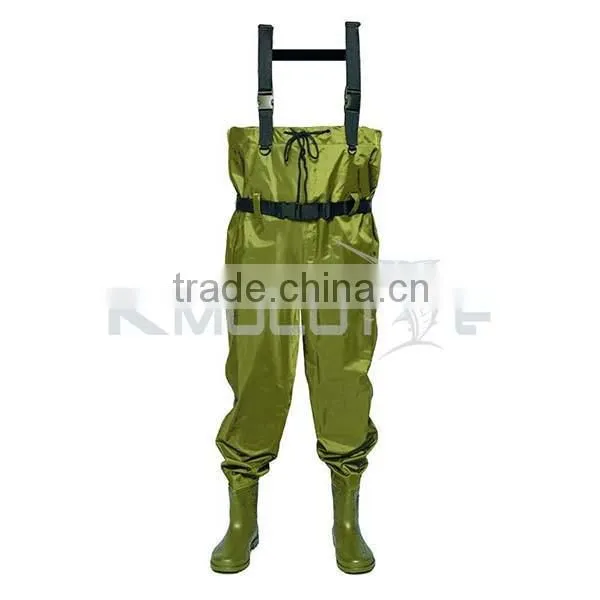 CHN-81202 adjustable suit fishing waders tackles green fishing wader boots