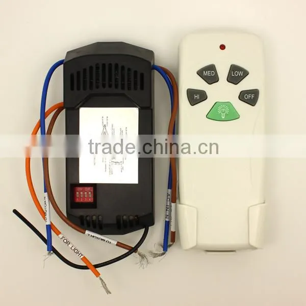 remote fan speed control with receiver for light