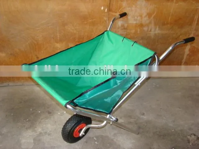 Single wheel fabric wheel barrow