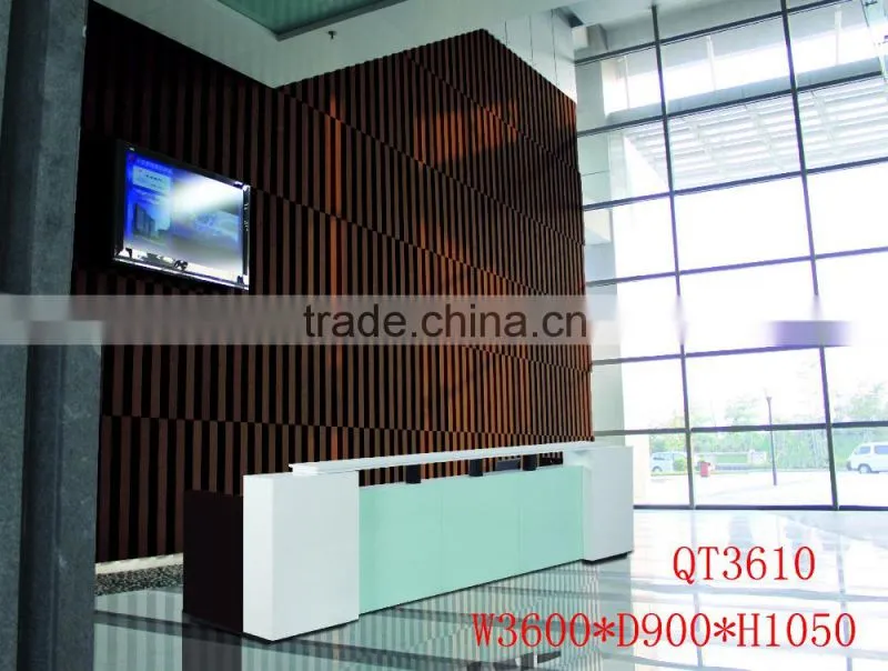 hot selling high quality glass reception desk factory sell directly QT3507