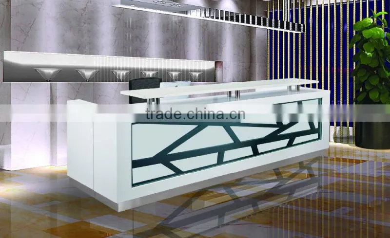 high quality modern style white reception desk factory sell directly QT2416