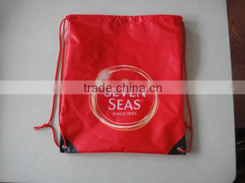 factory customized sublimation 210D/190T polyester drawstring backpack