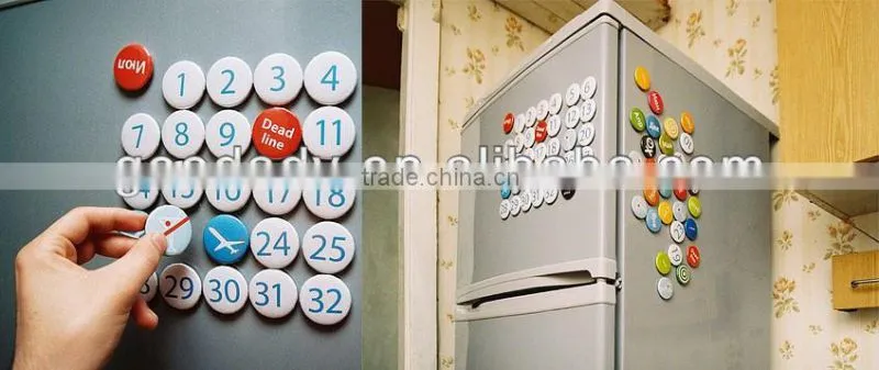 Eco-friendly cheap round magnetic badge/tin magnetic button