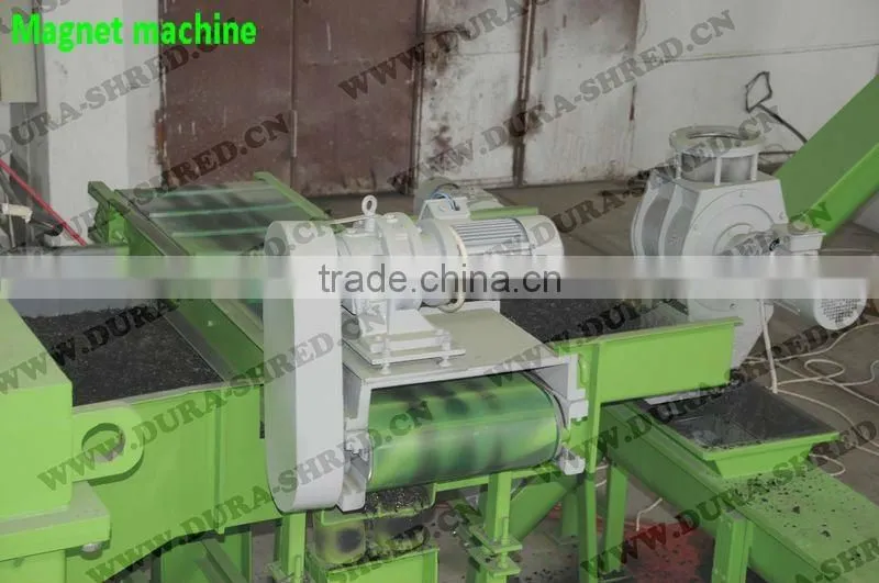 Magnet machine in tire recycling plant