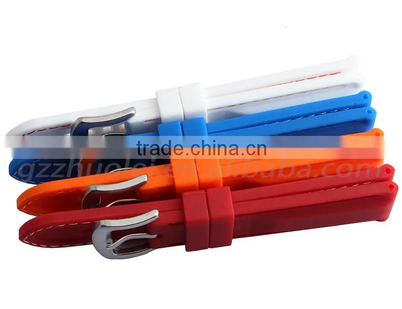 New Arrival Waterproof Muticolor Silicone Rubber WatchWrist watch Strap Band Replacement 22mm