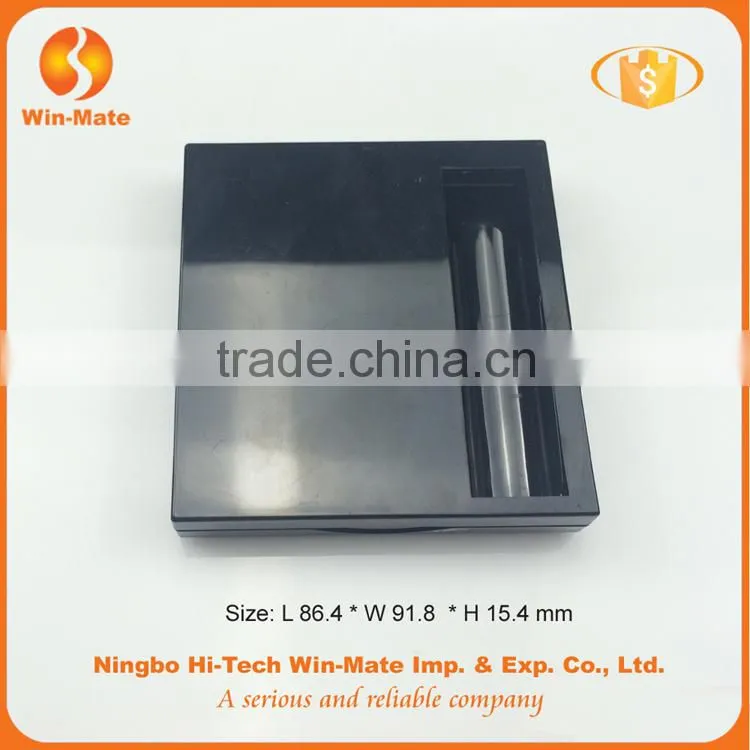cosmetic powder case with mirror and lipstick