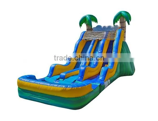 dual lanes jungle buy inflatable big water slides for sale splash pool