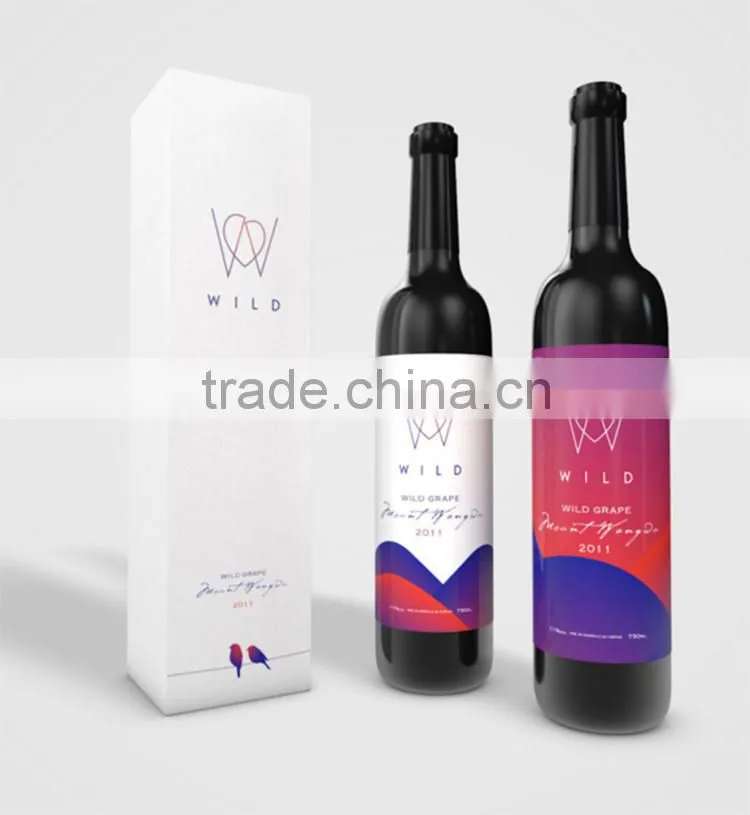 Accept Custom Order and Paper Material wholesale colored wine shipping box