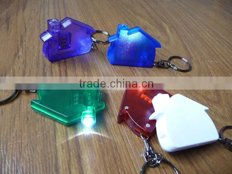 Promotional new desgin House shape Mini LED flashlight keychain