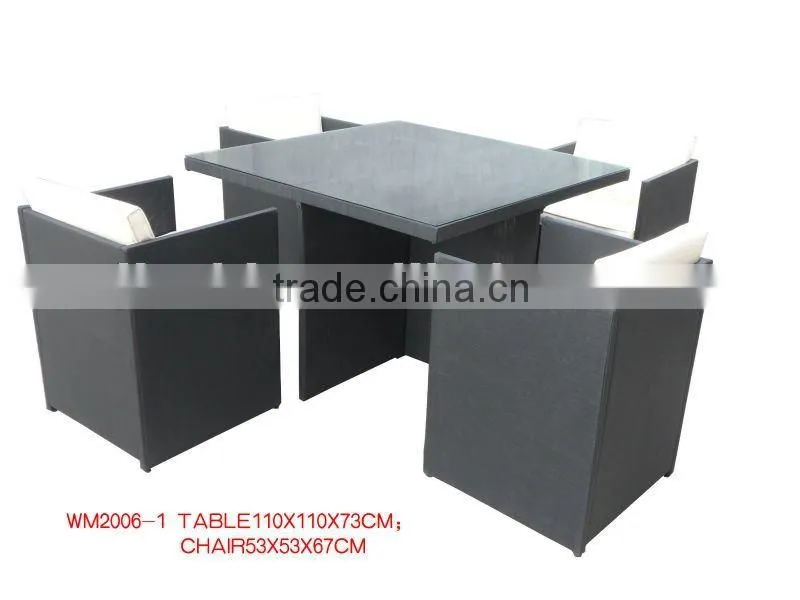 hot style rattan outdoor furniture cube