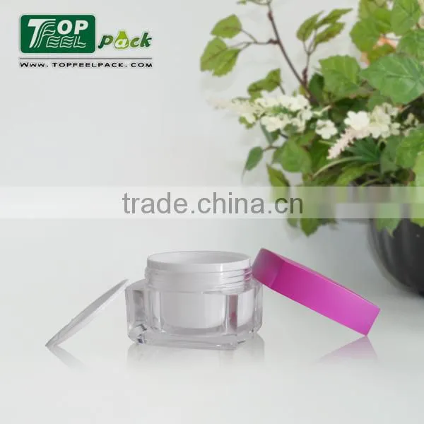 High-end acrylic jar white 5gr
