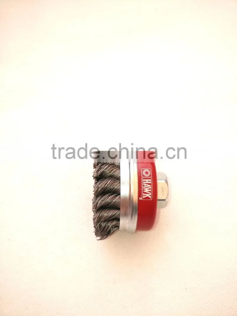 knotted cup brushes with bridle, diameter 65mm or 2 1/2"