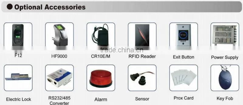 Backup Battery For Server Biometric RFID 2 Door Access Control System(HF-Inbio260)
